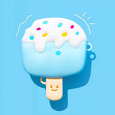 Funny Popsicle Themed AirPods Case - 6″ Cute Blue Silicone